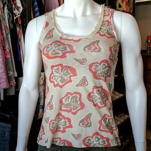 Porridge Anthropologie Floral Print Sleeveless Top M Anthro